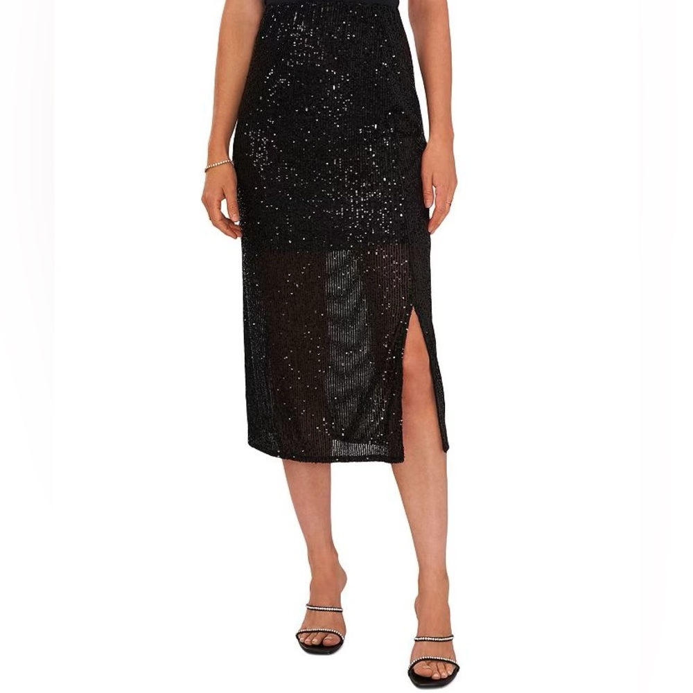 Vince Camuto Sequin Slim Midi Skirt